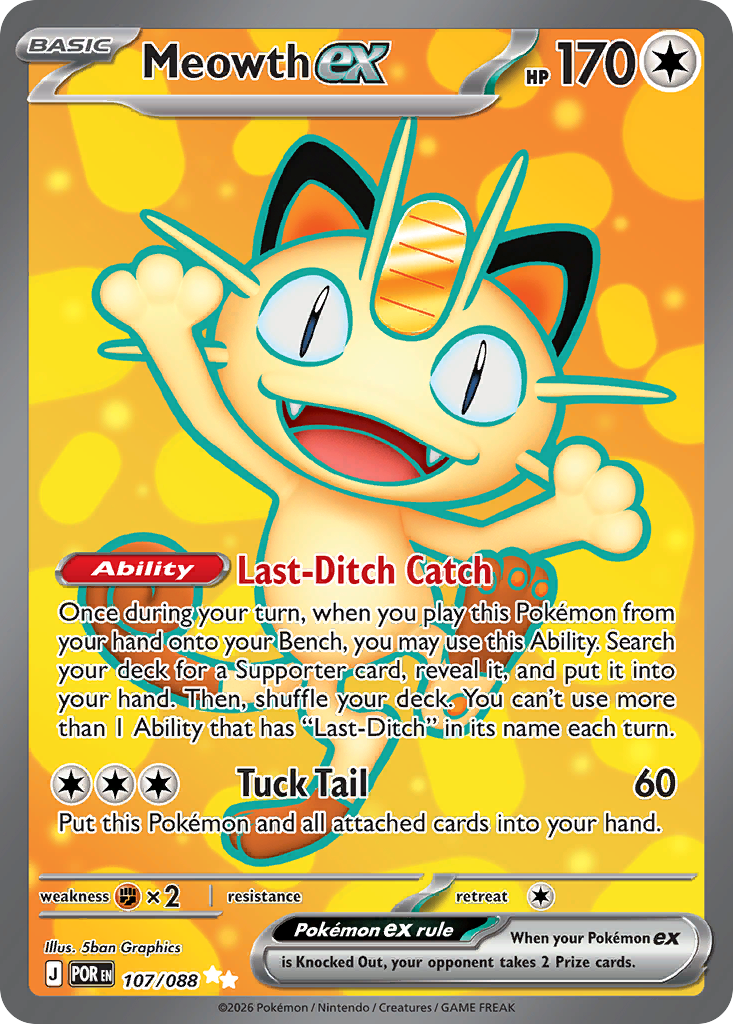 Meowth ex - 107/88 - Perfect Order