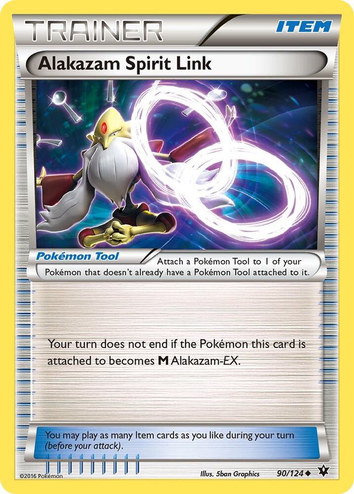 Alakazam Spirit Link (90/124) (FCO) (Reverse Holofoil)