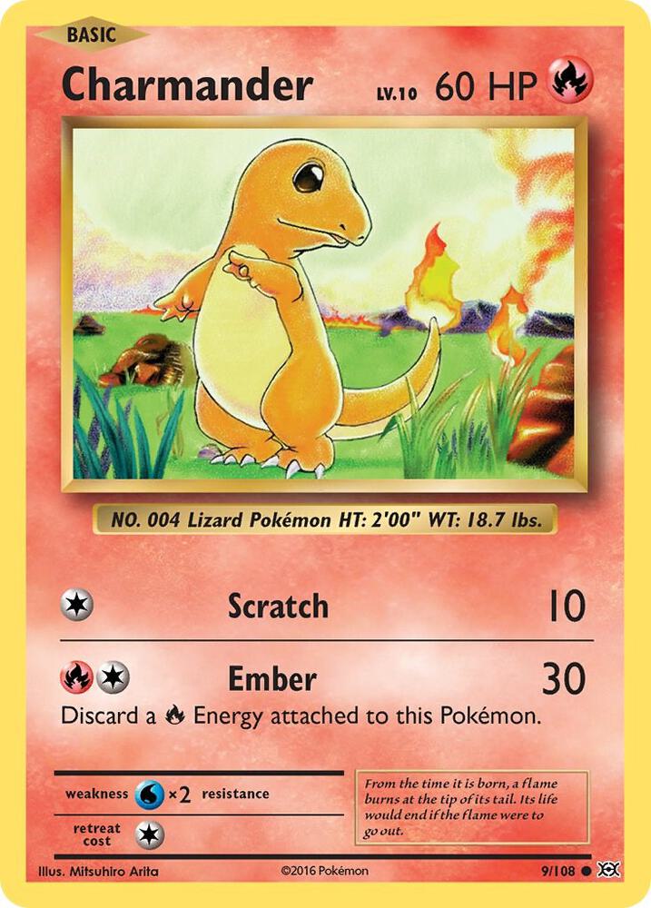 Charmander (9/108) (EVO) (Reverse Holofoil)