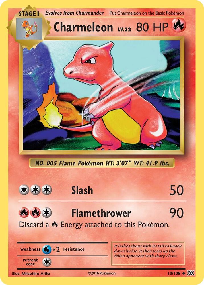Charmeleon (10/108) (EVO) (Reverse Holofoil)