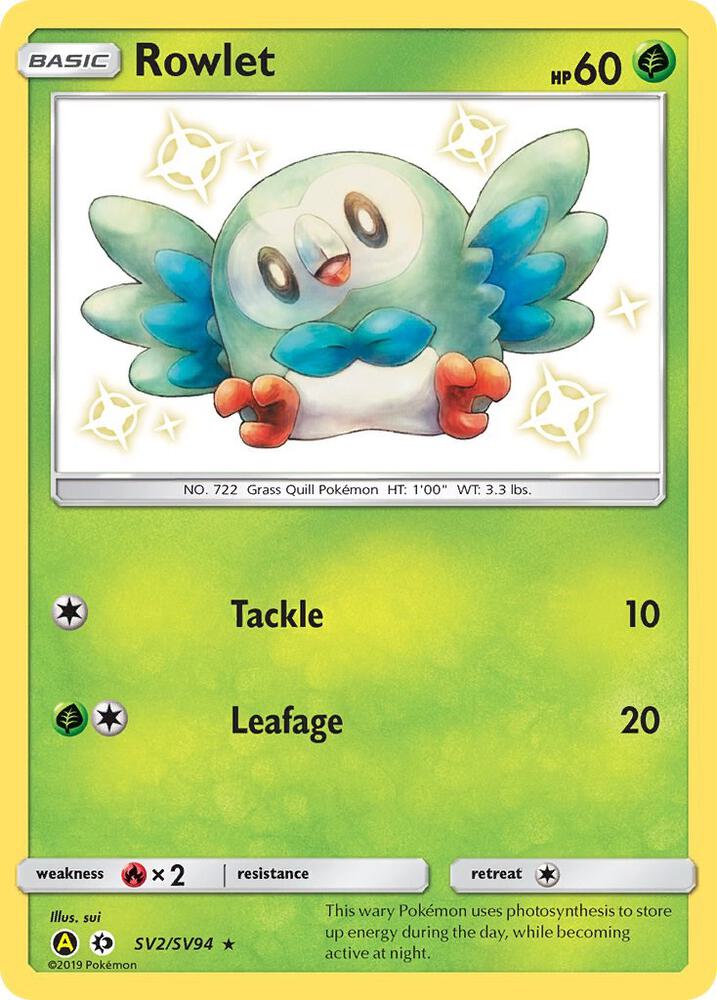 Rowlet (SV2/SV94) Shiny Holo Rare (HIF:SV)
