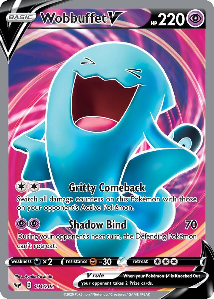 Wobbuffet V (Full Art) (191/202) Ultra Rare (SWSH01)