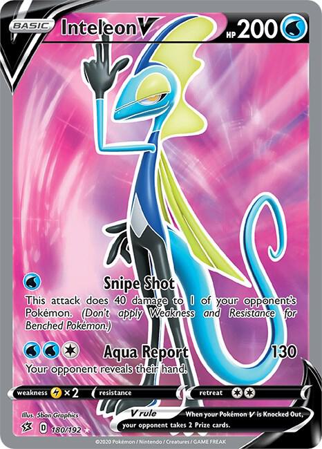 Inteleon V (Full Art) (180/192) Ultra Rare (SWSH02)