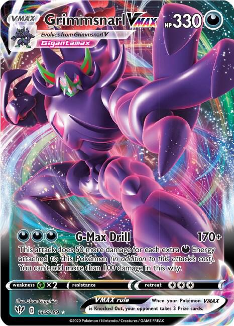 Grimmsnarl VMAX (115/189) Ultra Rare (SWSH03)