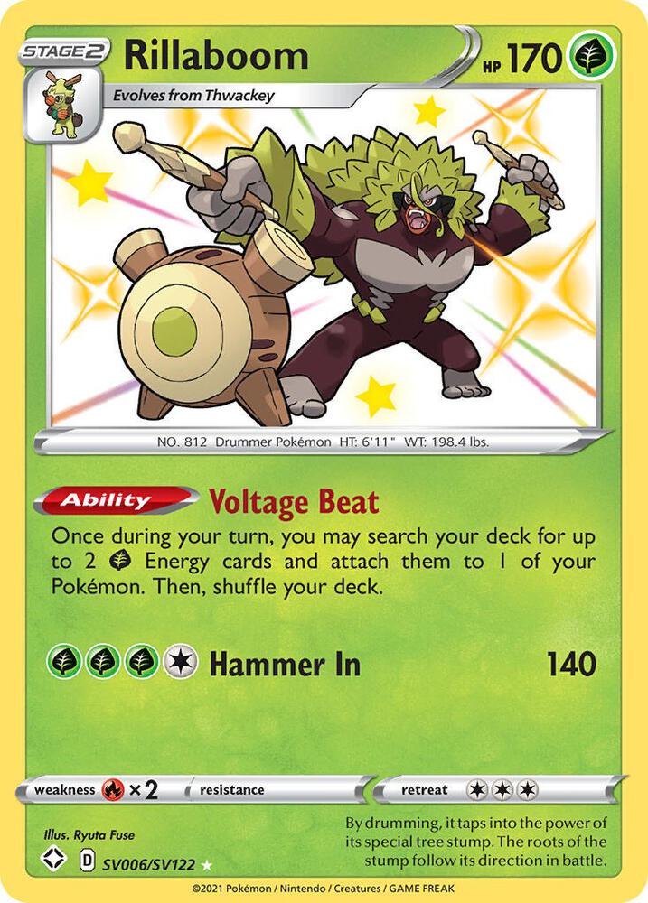 Rillaboom (SV006/SV122) Shiny Holo Rare (SHFSV)