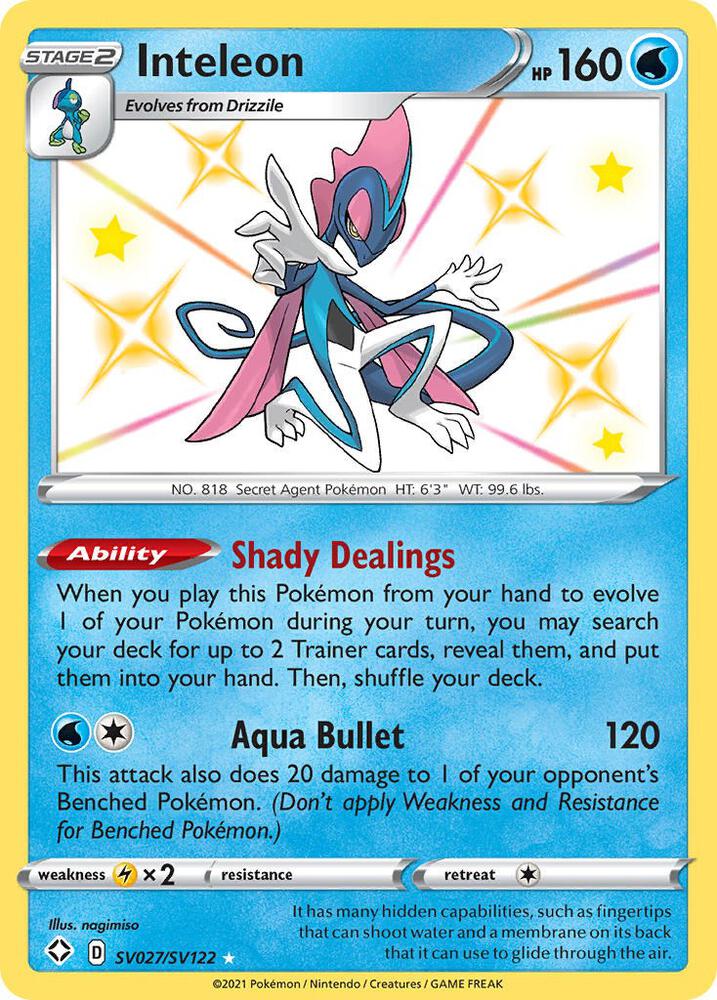 Inteleon (SV027/SV122) Shiny Holo Rare (SHFSV)