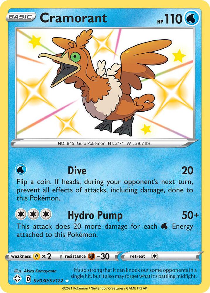 Cramorant (SV030/SV122) Shiny Holo Rare (SHFSV)
