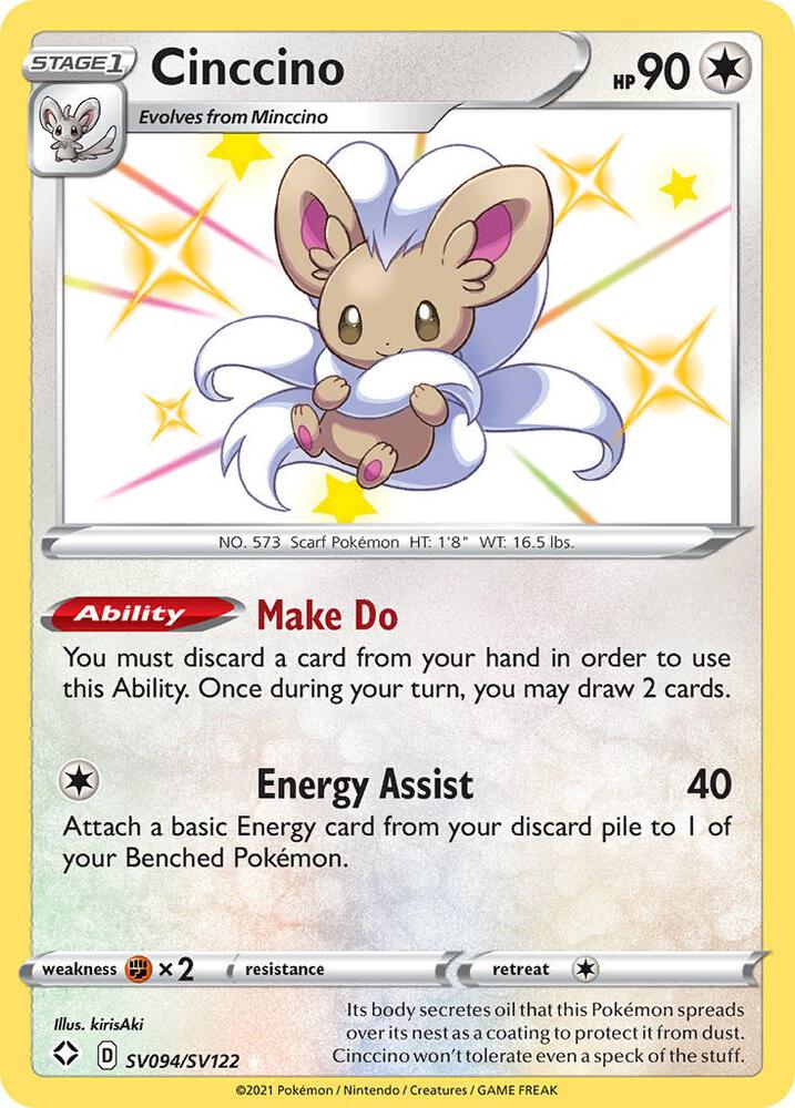 Cinccino (SV094/SV122) Shiny Holo Rare (SHFSV)
