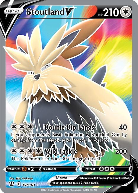 Stoutland V (Full Art) (157/163) Ultra Rare (SWSH05)