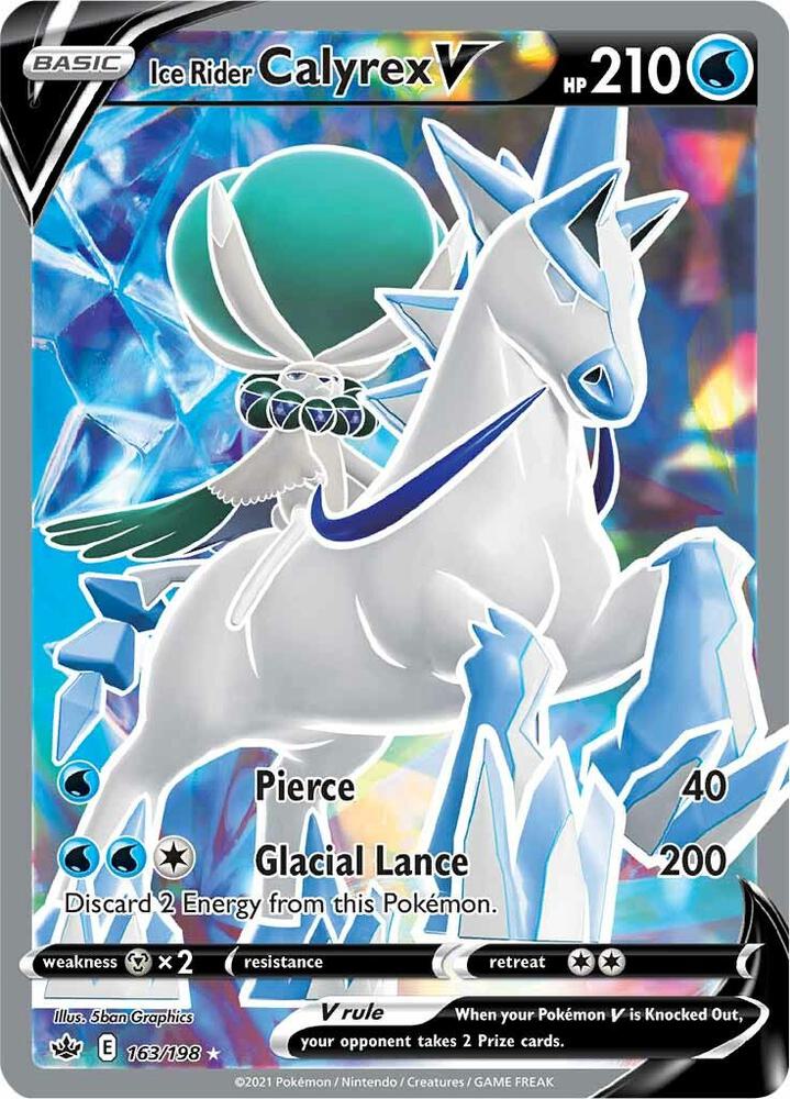Ice Rider Calyrex V (Full Art) (163/198) Ultra Rare (SWSH06)