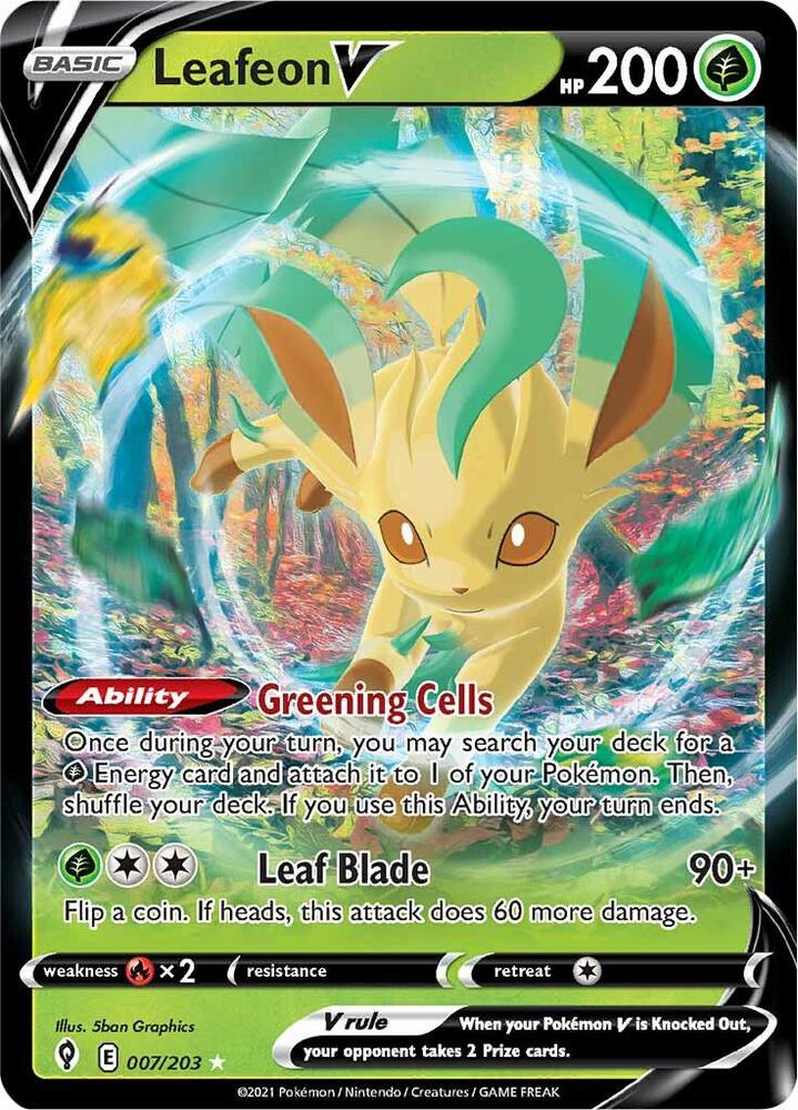 Leafeon V (007/203) Ultra Rare (SWSH07)