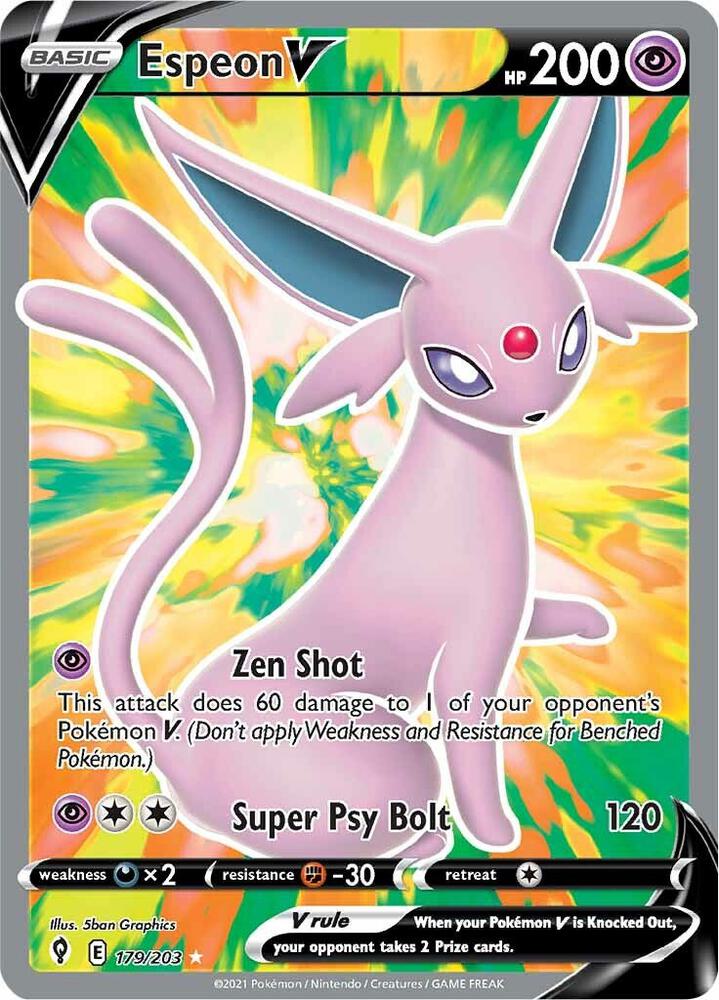 Espeon V (Full Art) (179/203) Ultra Rare (SWSH07)