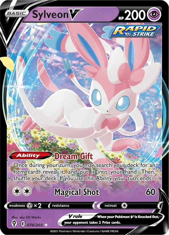 Sylveon V (074/203) Ultra Rare (SWSH07)