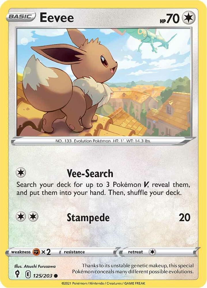 Eevee (125/203) Common (SWSH07) (Reverse Holofoil)