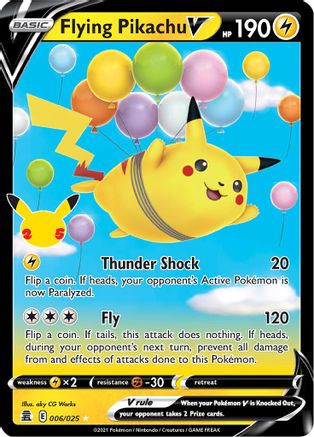 Flying Pikachu V - 006/025 - Ultra Rare - Celebrations