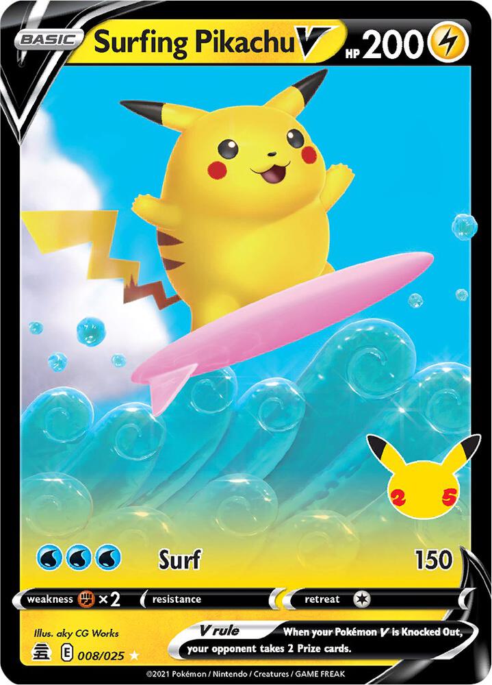 Surfing Pikachu V (008/025) Ultra Rare (CLB)