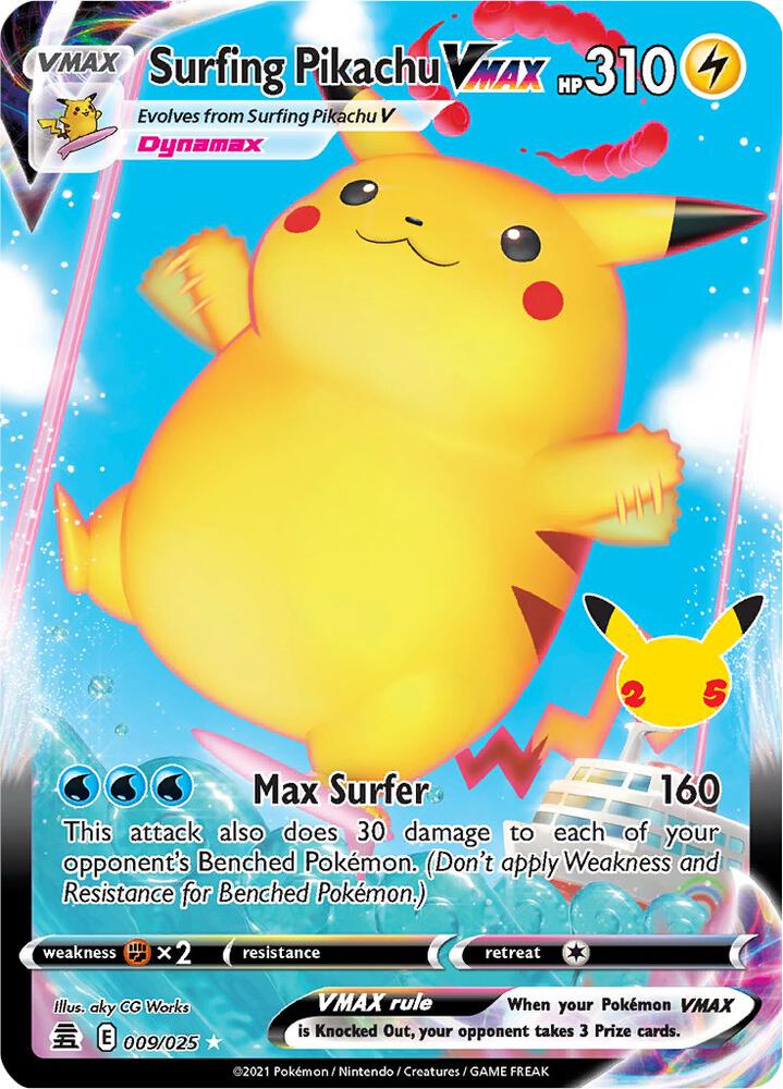Surfing Pikachu VMAX (009/025) Ultra Rare (CLB)