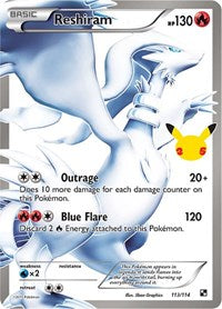 Catalog image | Reshiram - 113/114 - Celebrations: Classic Collection | Celebrations: Classic Collection | 113/114