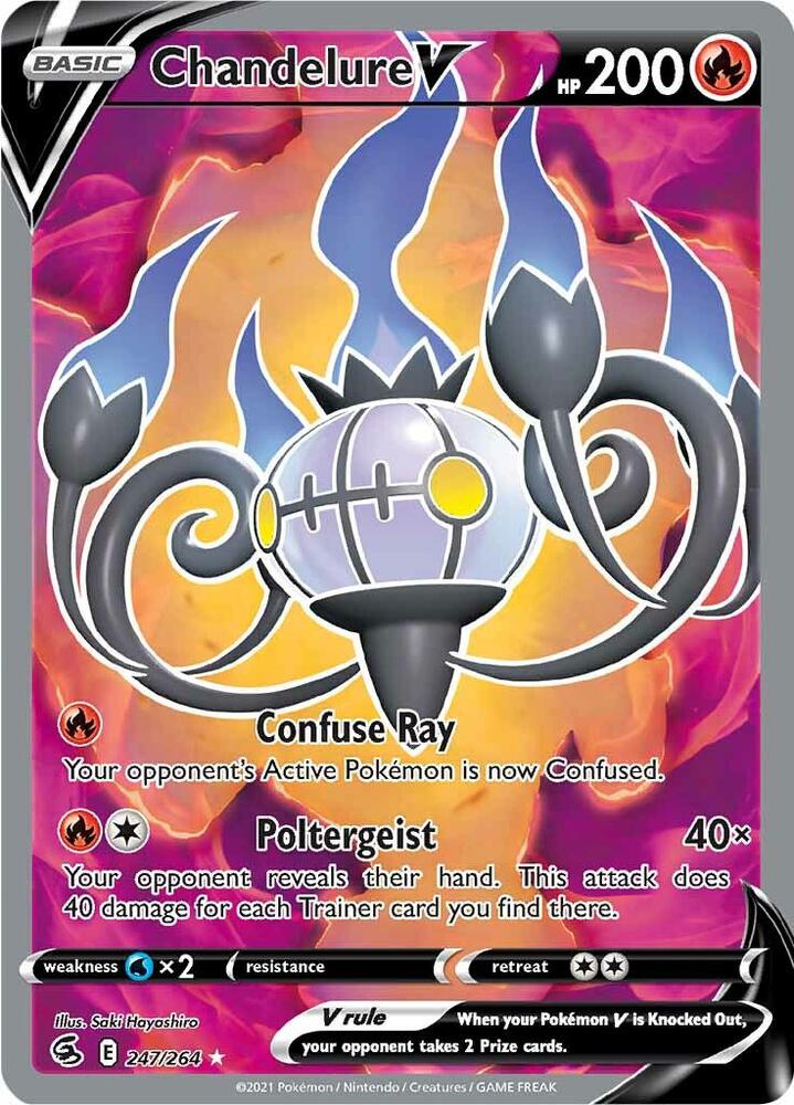 Chandelure V (Full Art) (247/264) Ultra Rare (SWSH08)
