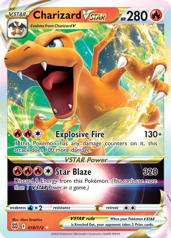 Charizard VSTAR (018/172) Ultra Rare (SWSH09)