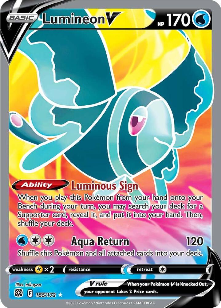 Lumineon V (Full Art) (155/172) Ultra Rare (SWSH09)