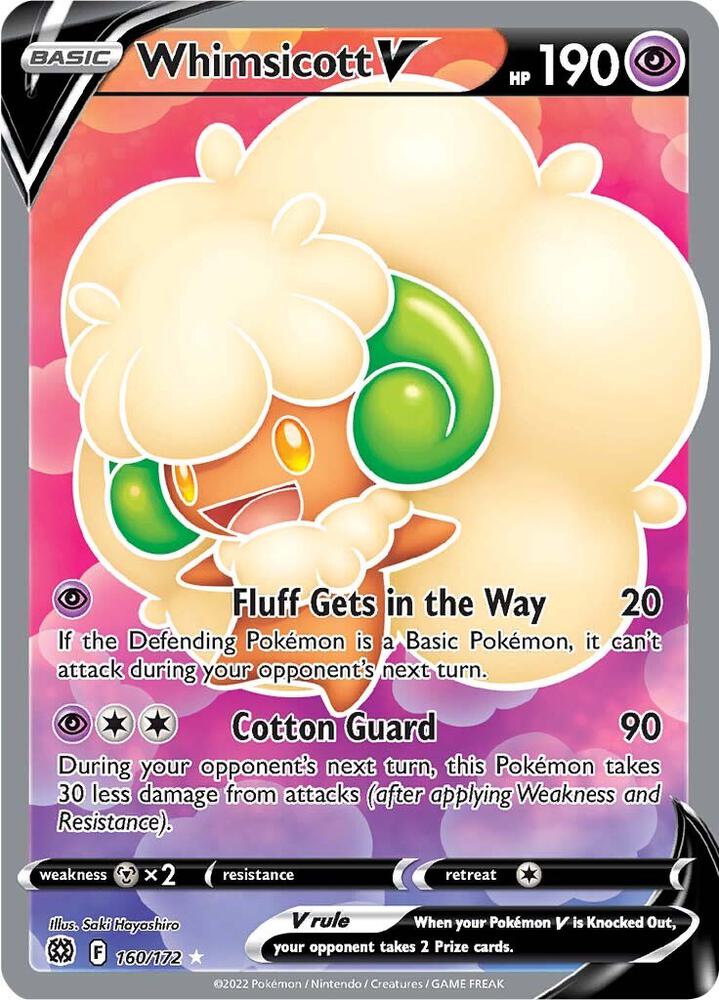 Whimsicott V (Full Art) (160/172) Ultra Rare (SWSH09)