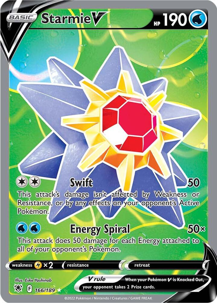 Starmie V (Full Art) (166/189) Ultra Rare (SWSH10)