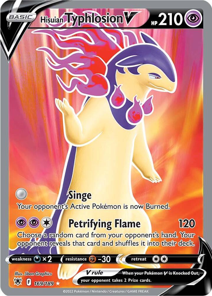Hisuian Typhlosion V (Full Art) (169/189) Ultra Rare (SWSH10)