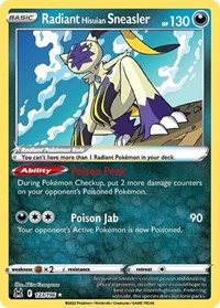 Radiant Hisuian Sneasler - 123/196 - Radiant Rare - Lost Origin