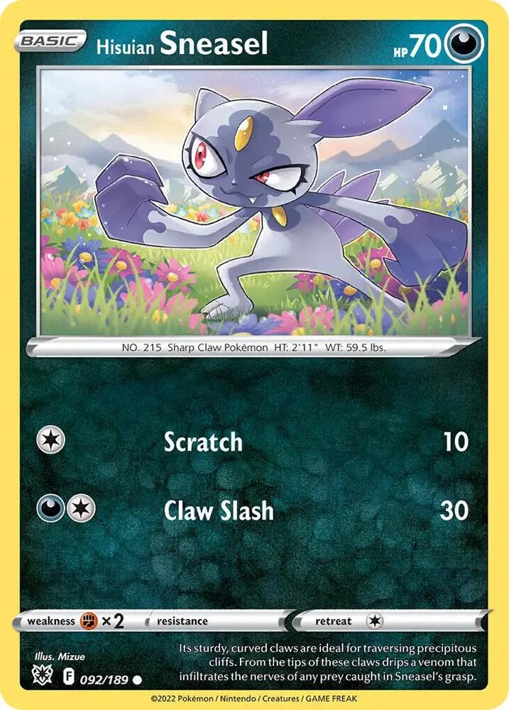 Hisuian Sneasel (Cosmos Holo) (092/189) (PR)
