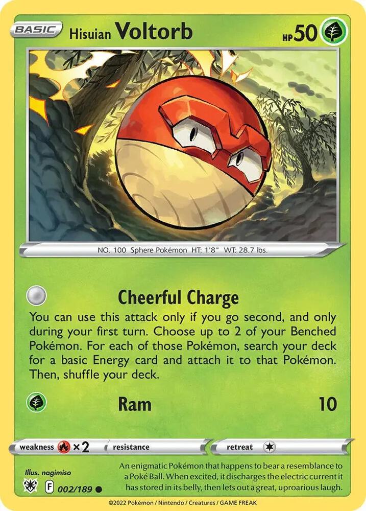 Hisuian Voltorb (Cosmos Holo) (002/189) (PR)