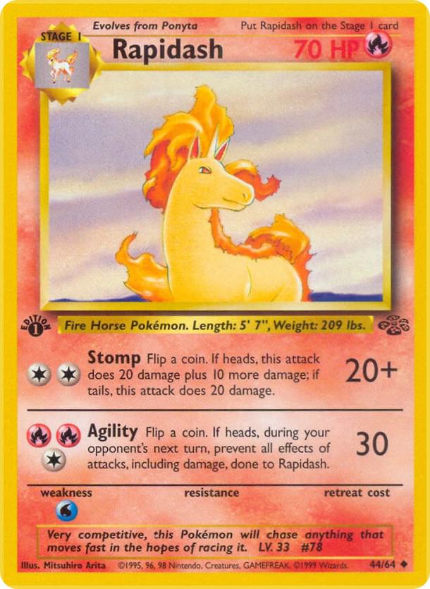 Rapidash (44/64) Uncommon (JU) (1st Edition)