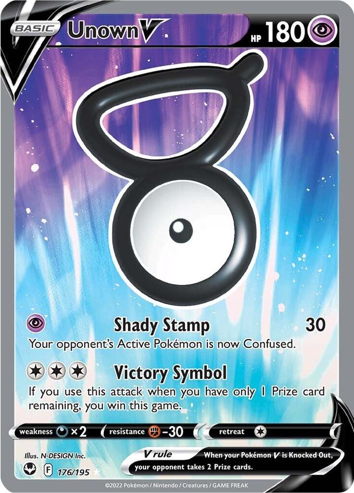 Unown V (Full Art) (176/195) Ultra Rare (SWSH12)