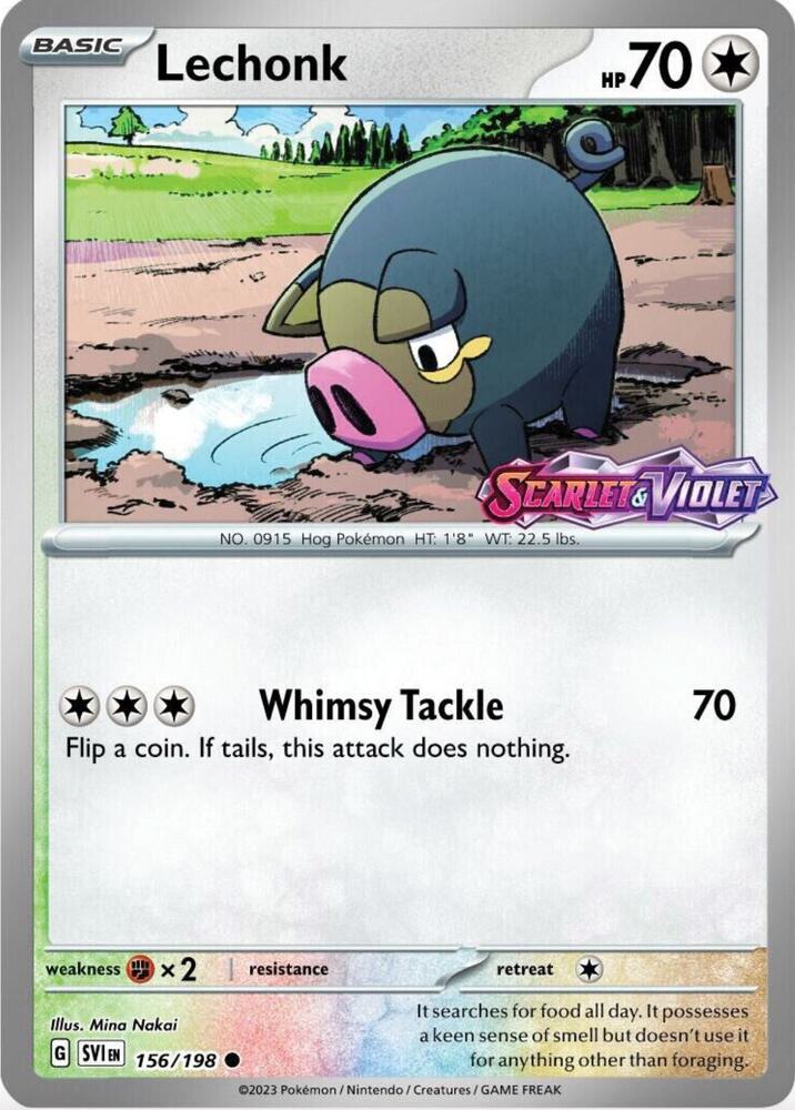 Lechonk (Best Buy Exclusive) (156/198) (MCAP) (Reverse Holofoil)
