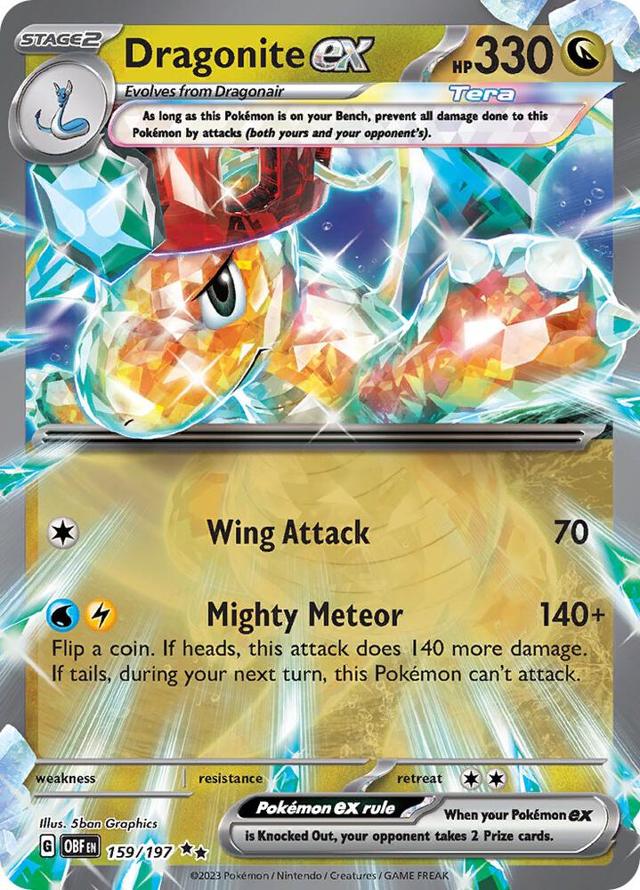 Dragonite ex (159/197) Double Rare (OBF)