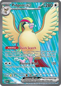 Catalog image | Pidgeot ex - 217/197 - Obsidian Flames | Obsidian Flames | 217/197