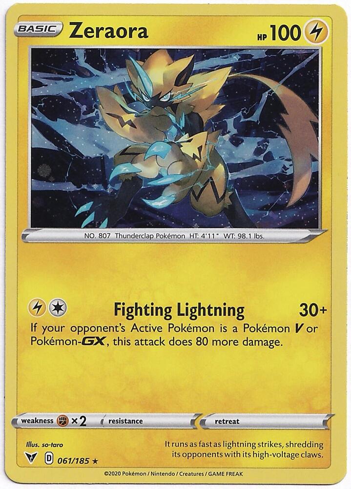 Zeraora (Cosmos Holo) (061/185) Holo Rare (MCAP)