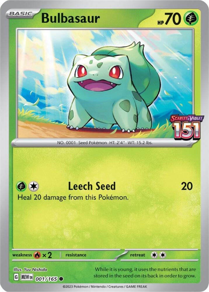 Bulbasaur (Best Buy Exclusive) (001/165) Promo (MCAP) (Reverse Holofoil)