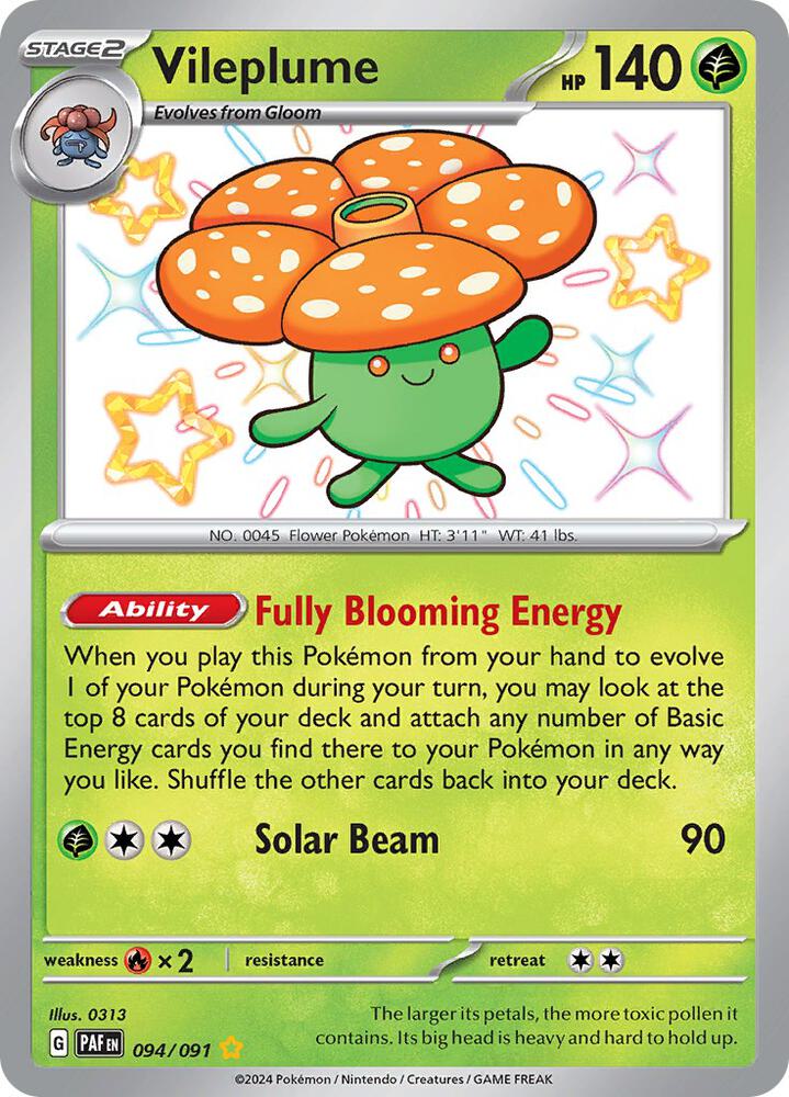 Vileplume (094/091) Shiny Rare (PAF)