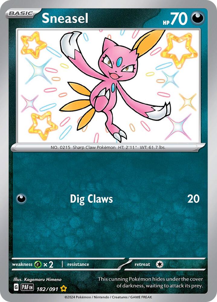 Sneasel (182/091) Shiny Rare (PAF)
