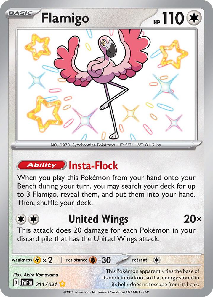 Flamigo (211/091) Shiny Rare (PAF)