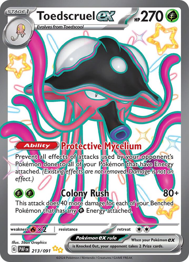 Toedscruel ex (213/091) Shiny Ultra Rare (PAF)