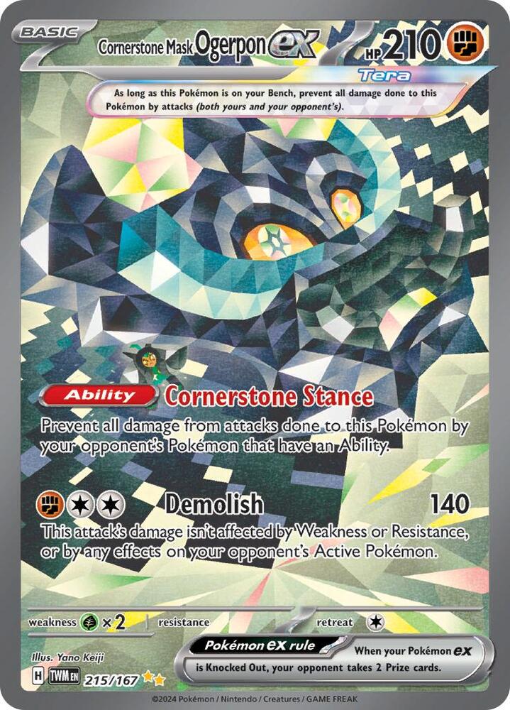 Cornerstone Mask Ogerpon ex (215/167) Special Illustration Rare (TWM)