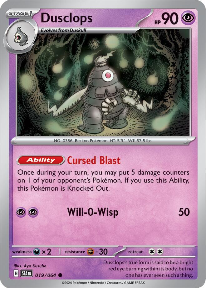Dusclops (019/064) Common (SFA) (Reverse Holofoil)