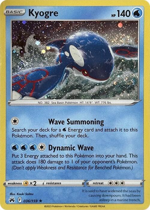 Kyogre (Pixel Holo) (036/159) (MCAP)