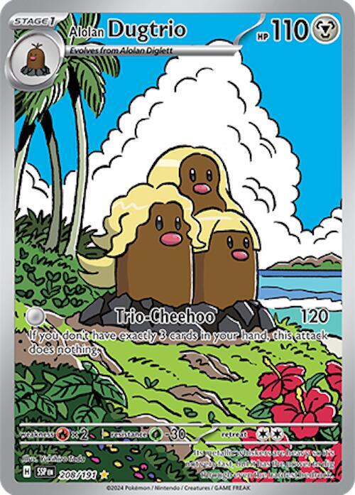Alolan Dugtrio (208/191) Illustration Rare (SSP)