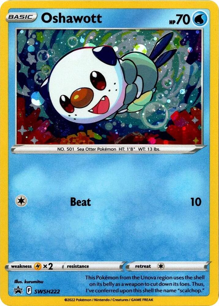 Oshawott (Cosmo Holo) (SWSH222) Promo (SWSD)