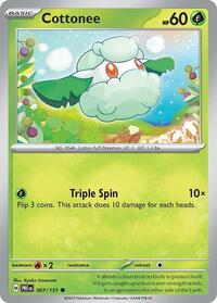 Catalog image | Cottonee - 007/131 - SV: Prismatic Evolutions | SV: Prismatic Evolutions | 007/131