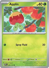 Catalog image | Applin - 009/131 - SV: Prismatic Evolutions | SV: Prismatic Evolutions | 009/131