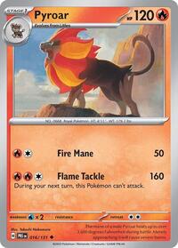 Catalog image | Pyroar - 016/131 - SV: Prismatic Evolutions | SV: Prismatic Evolutions | 016/131